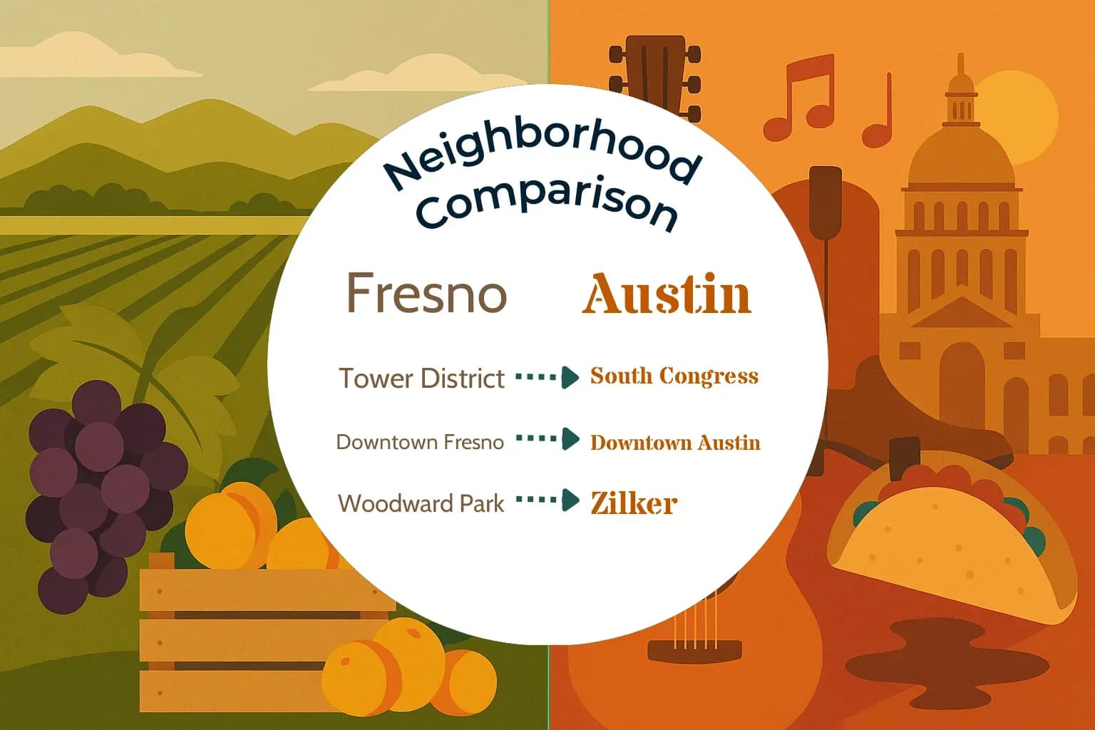 Fresno vs Austin Neighborhood Comparison