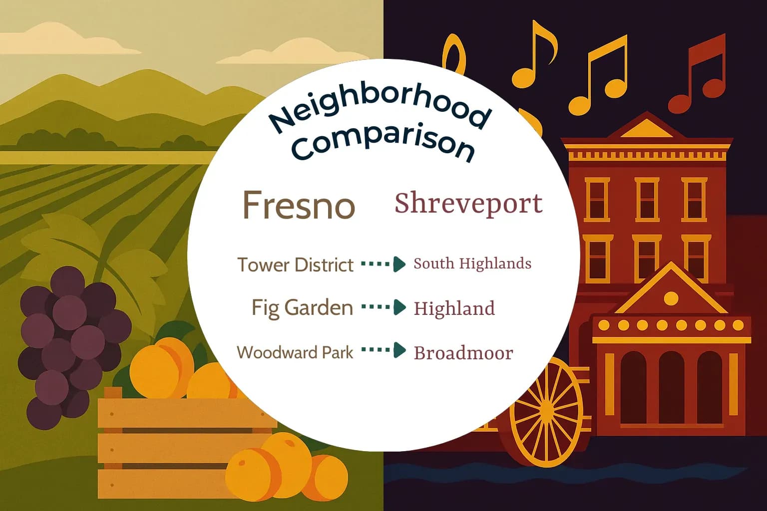 Fresno vs Shreveport Neighborhood Comparison