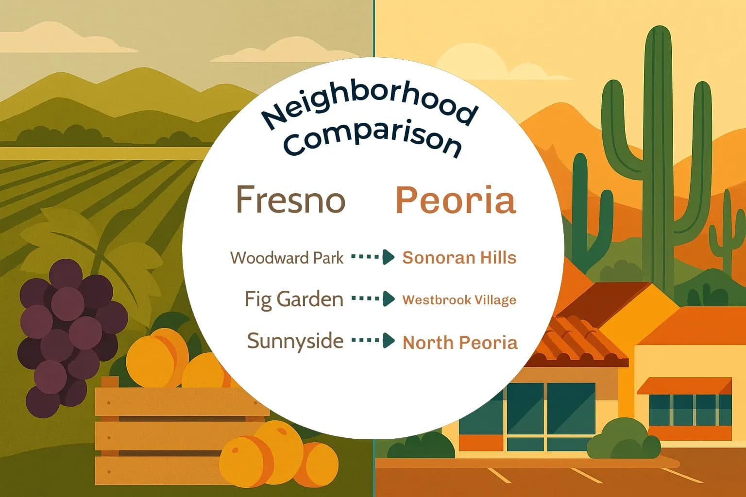 Fresno vs Peoria Neighborhood Comparison