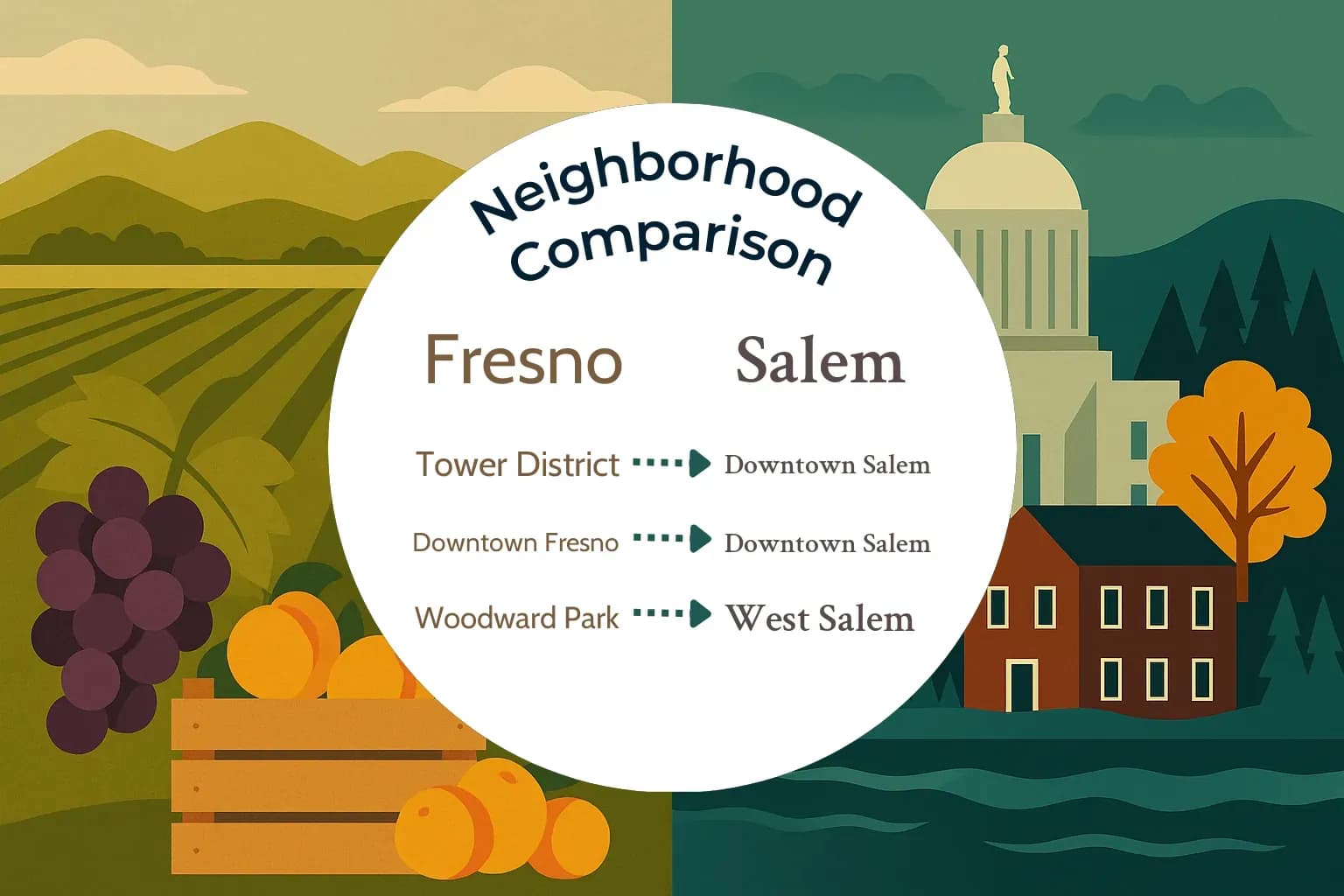 Fresno vs Salem Neighborhood Comparison