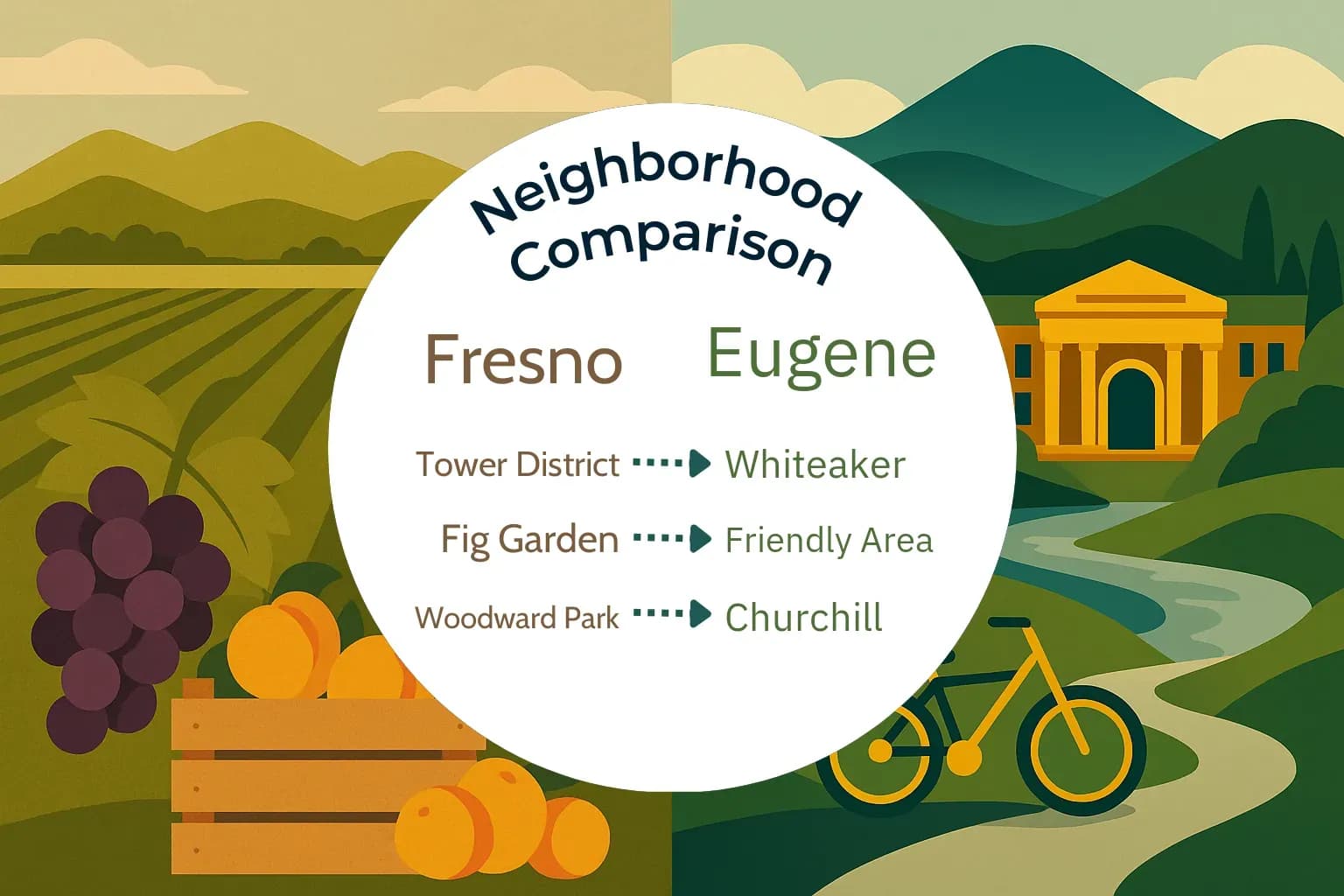 Fresno vs Eugene Neighborhood Comparison