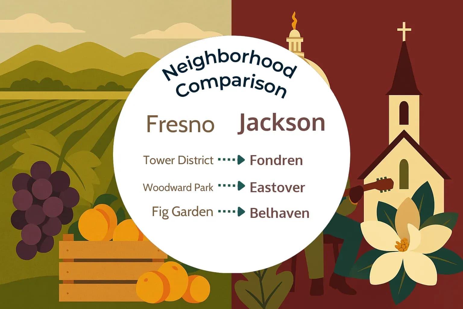 Fresno vs Jackson Neighborhood Comparison