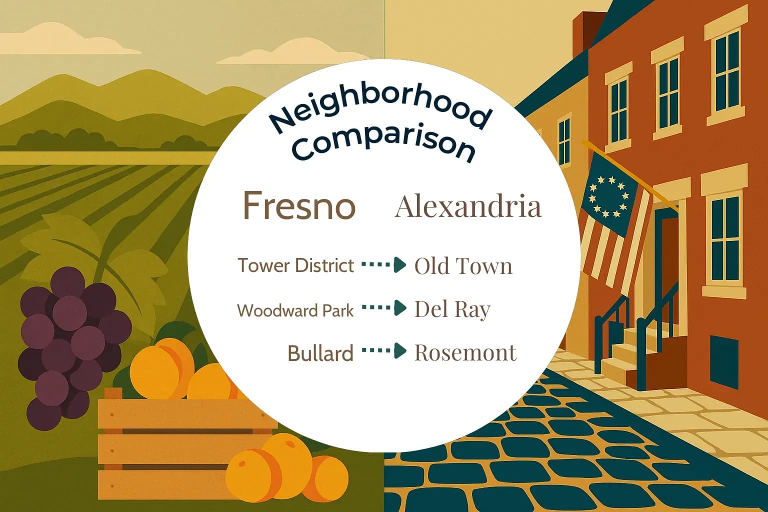 Fresno vs Alexandria Neighborhood Comparison