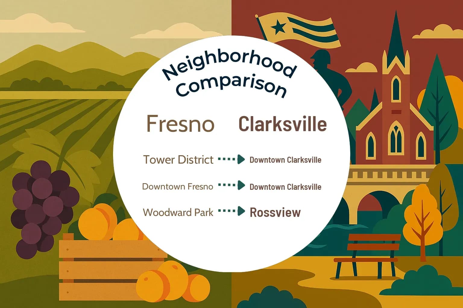 Fresno vs Clarksville Neighborhood Comparison