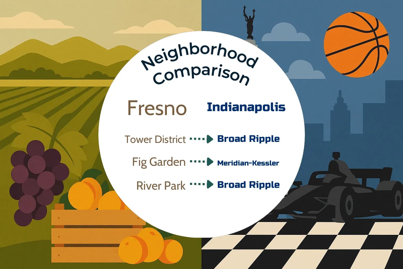 Fresno vs Indianapolis Neighborhood Comparison