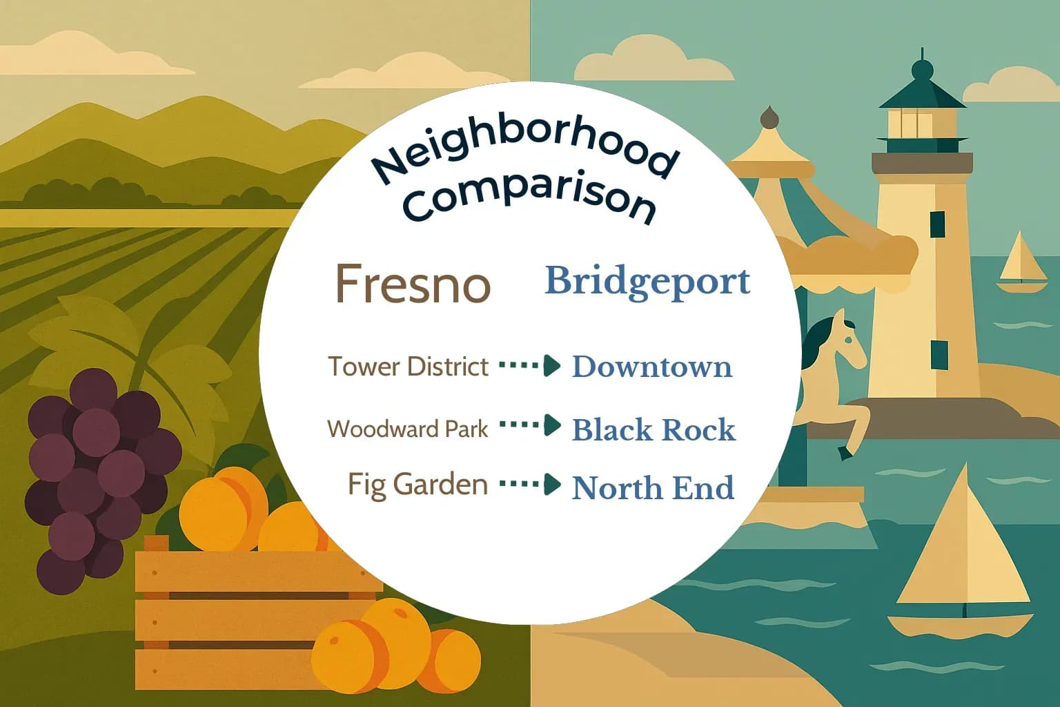 Fresno vs Bridgeport Neighborhood Comparison