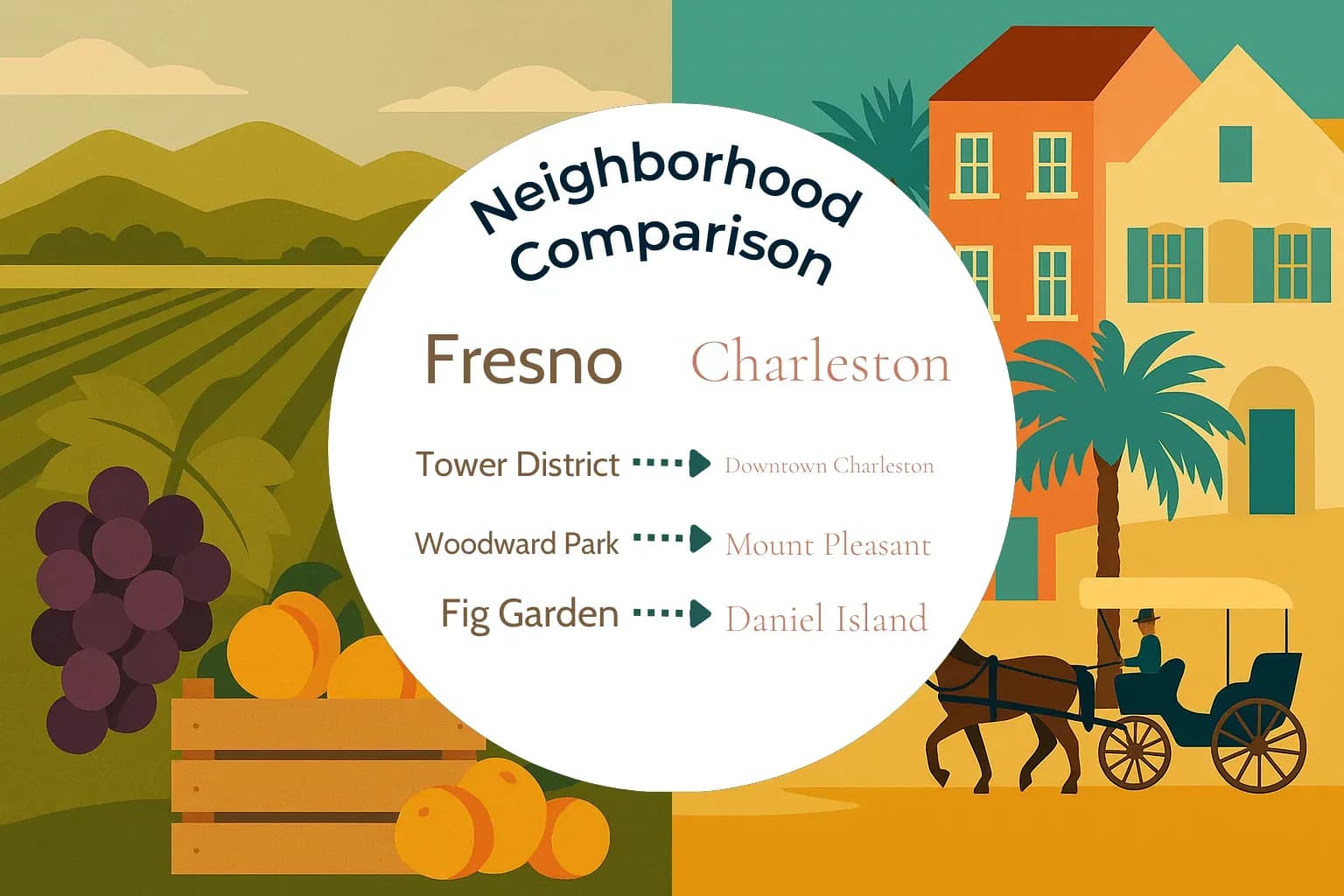 Fresno vs Charleston Neighborhood Comparison