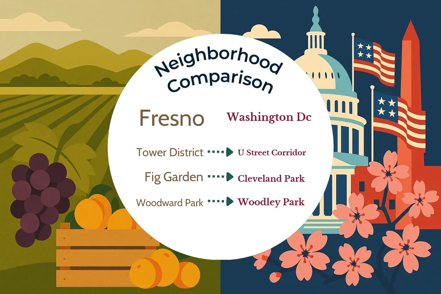 Fresno vs Washington DC Neighborhood Comparison