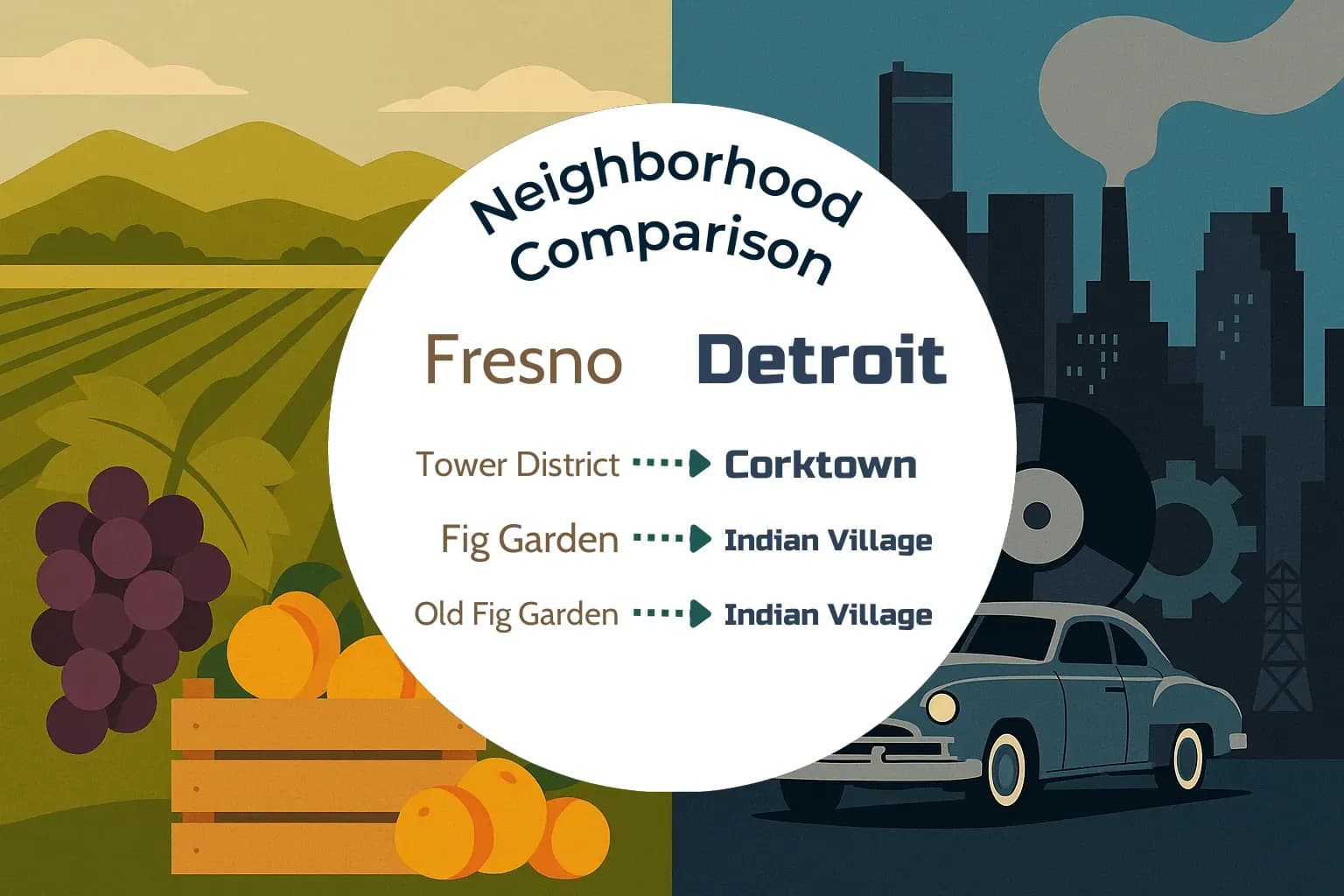 Fresno vs Detroit Neighborhood Comparison