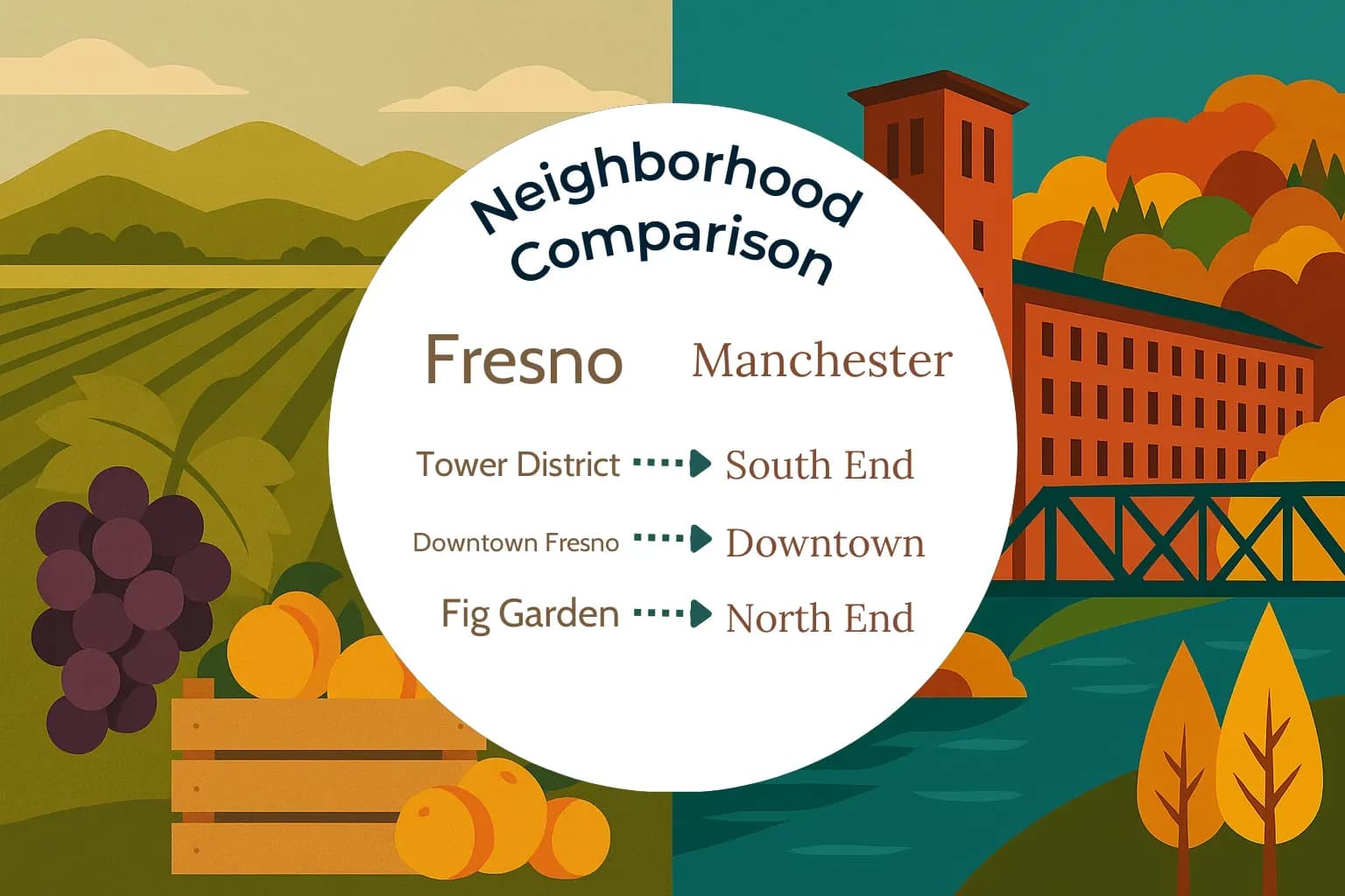 Fresno vs Manchester Neighborhood Comparison