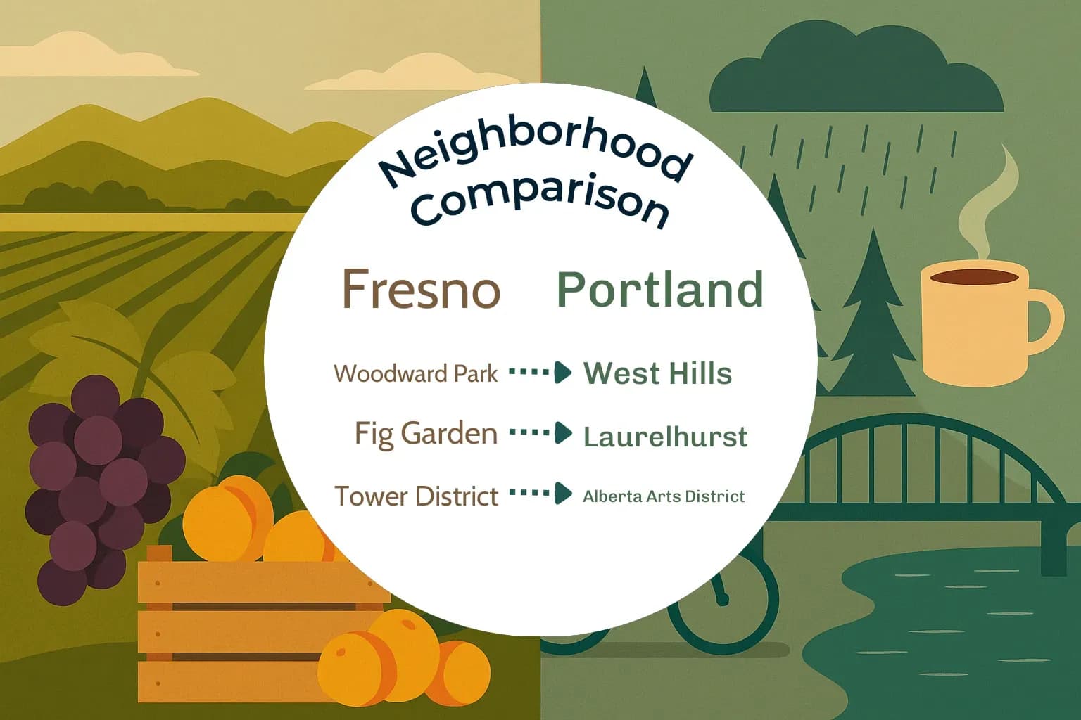 Fresno vs Portland Neighborhood Comparison