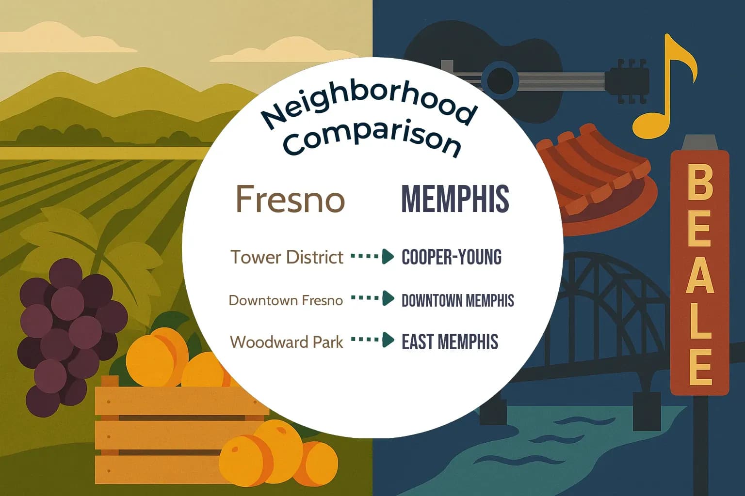 Fresno vs Memphis Neighborhood Comparison