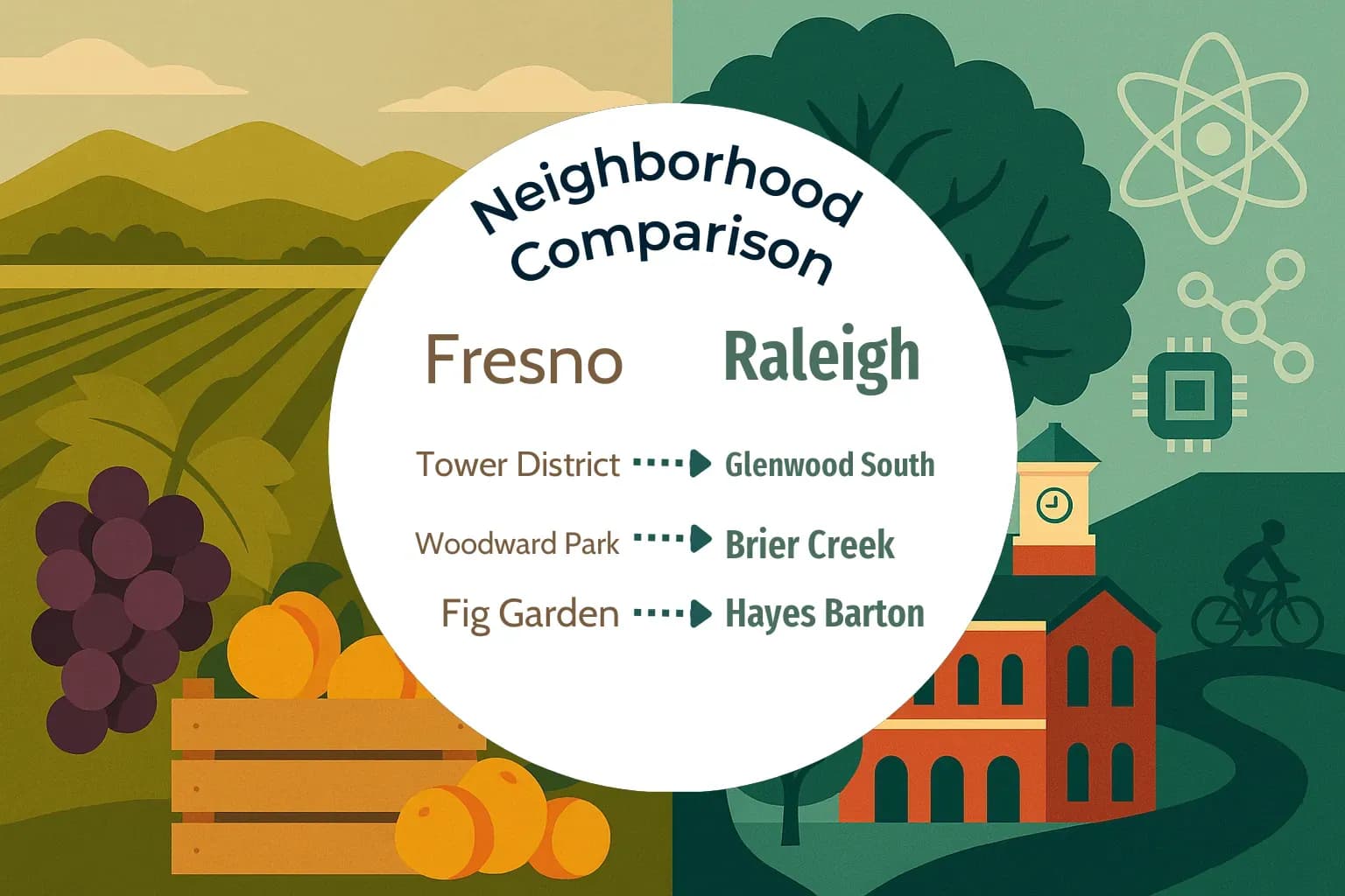 Fresno vs Raleigh Neighborhood Comparison