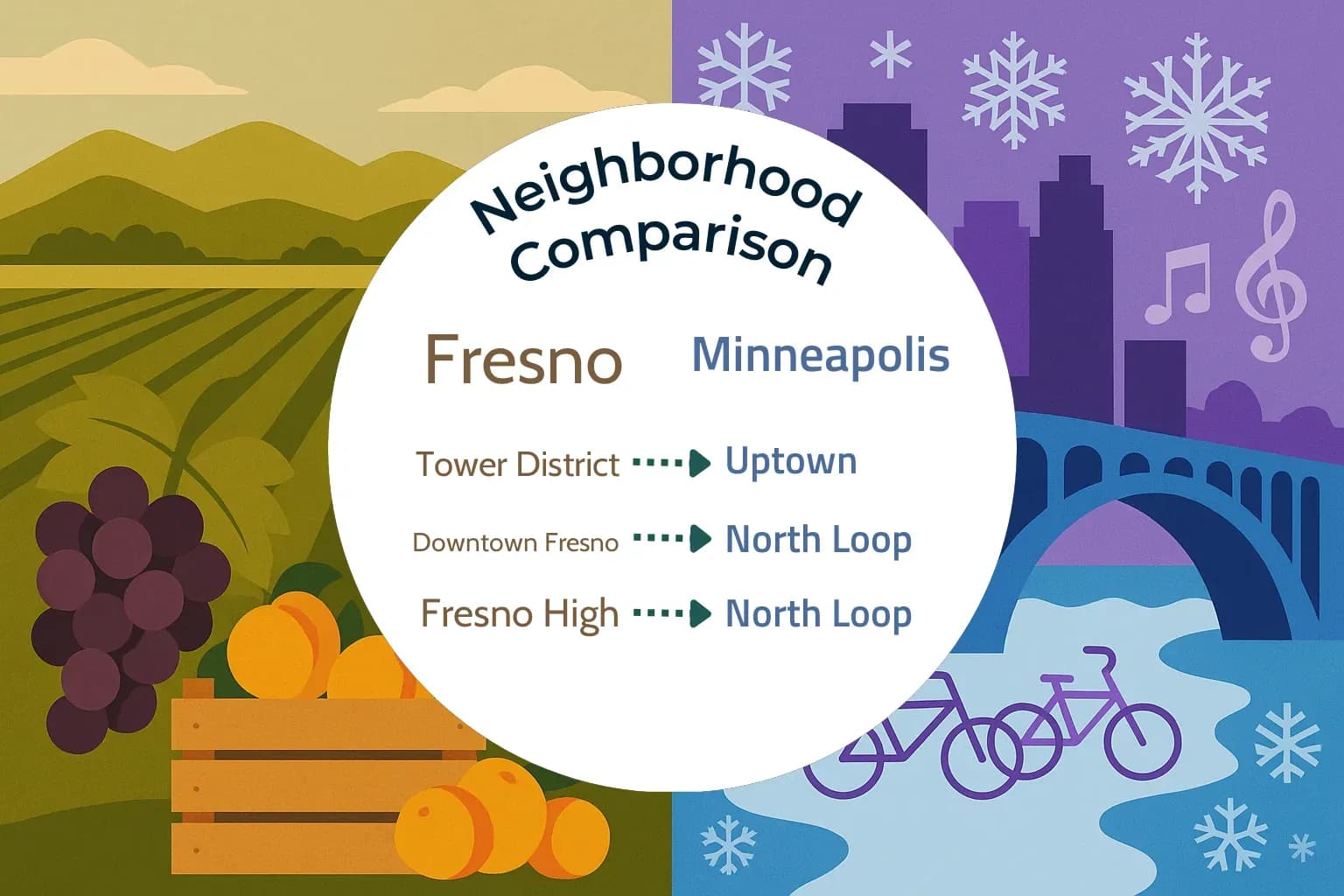 Fresno vs Minneapolis Neighborhood Comparison