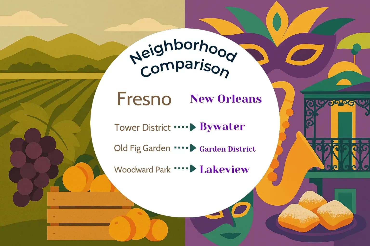Fresno vs New Orleans Neighborhood Comparison