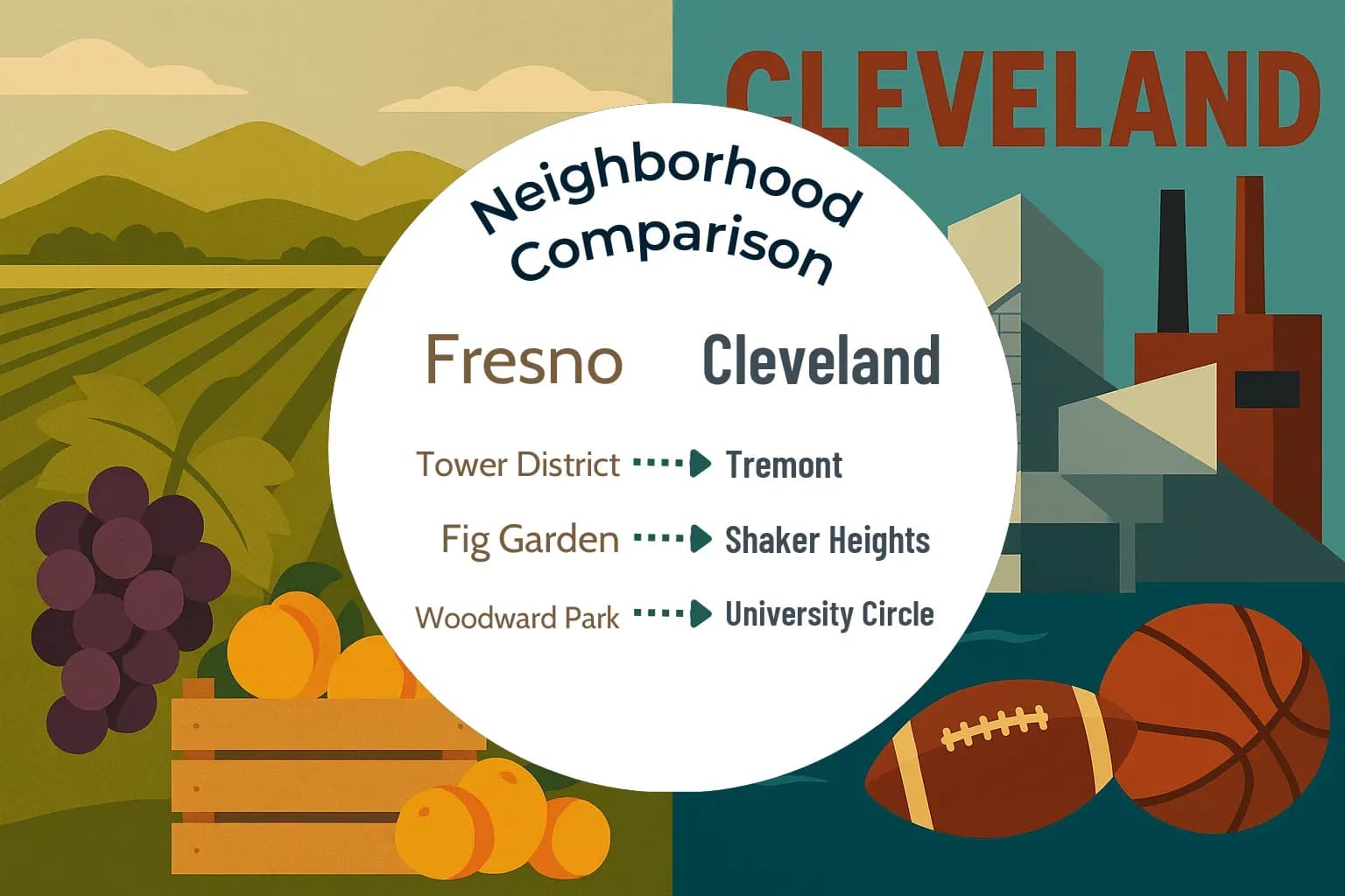 Fresno vs Cleveland Neighborhood Comparison