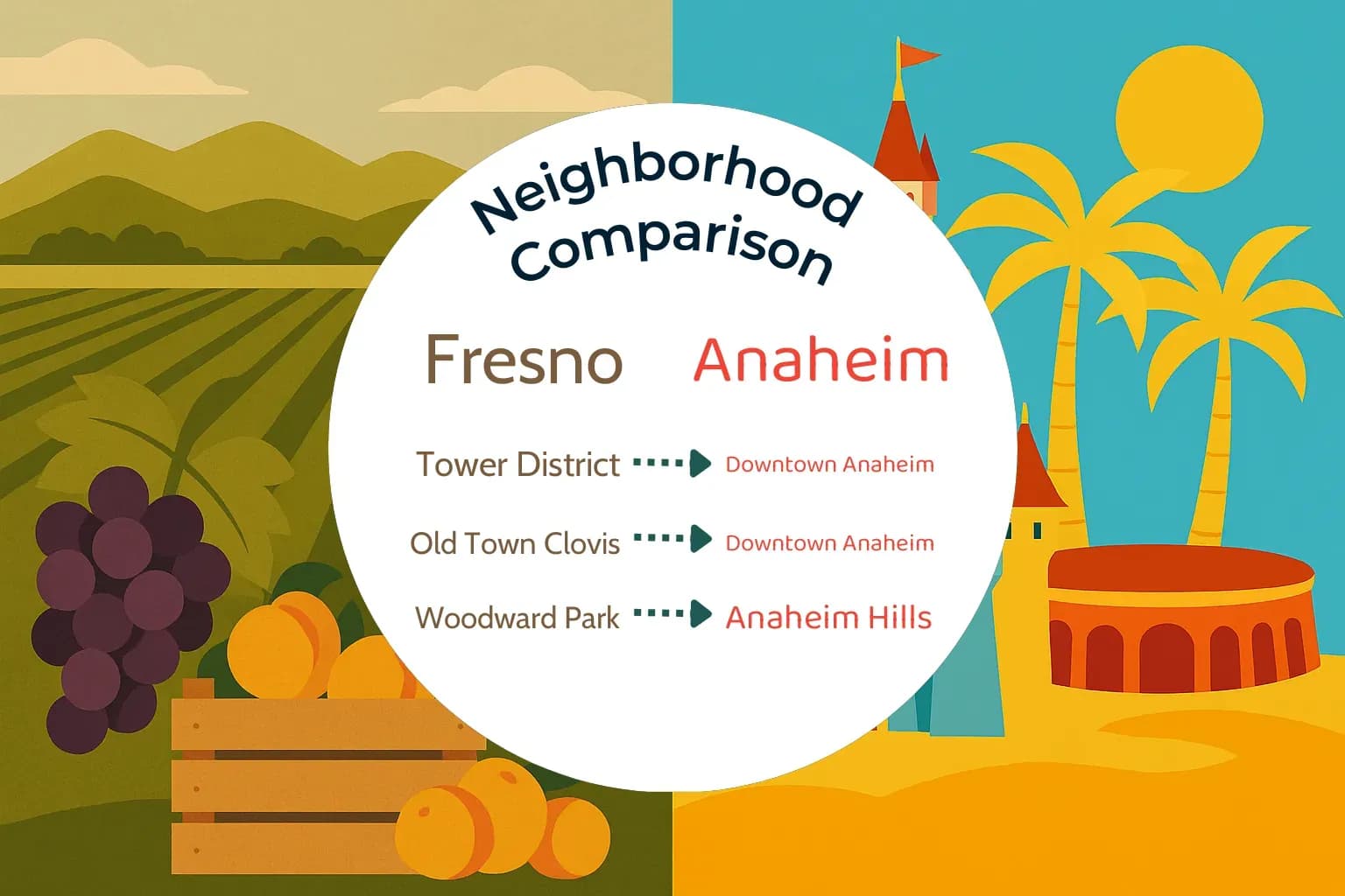 Fresno vs Anaheim Neighborhood Comparison
