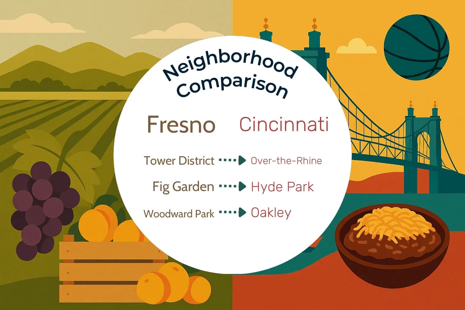 Fresno vs Cincinnati Neighborhood Comparison