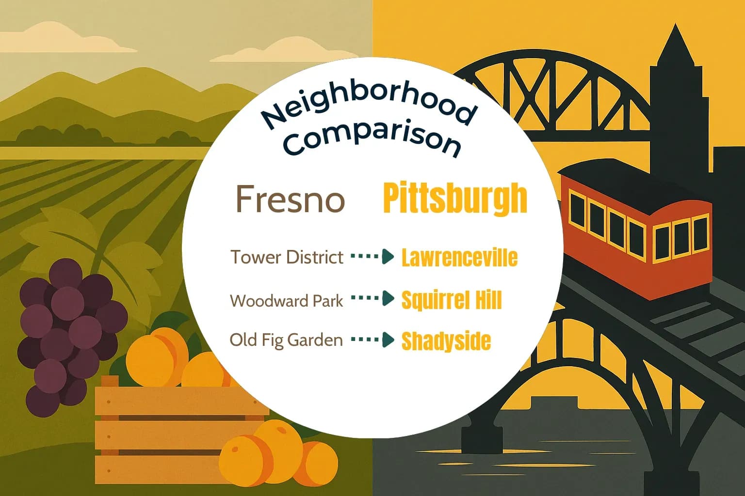 Fresno vs Pittsburgh Neighborhood Comparison