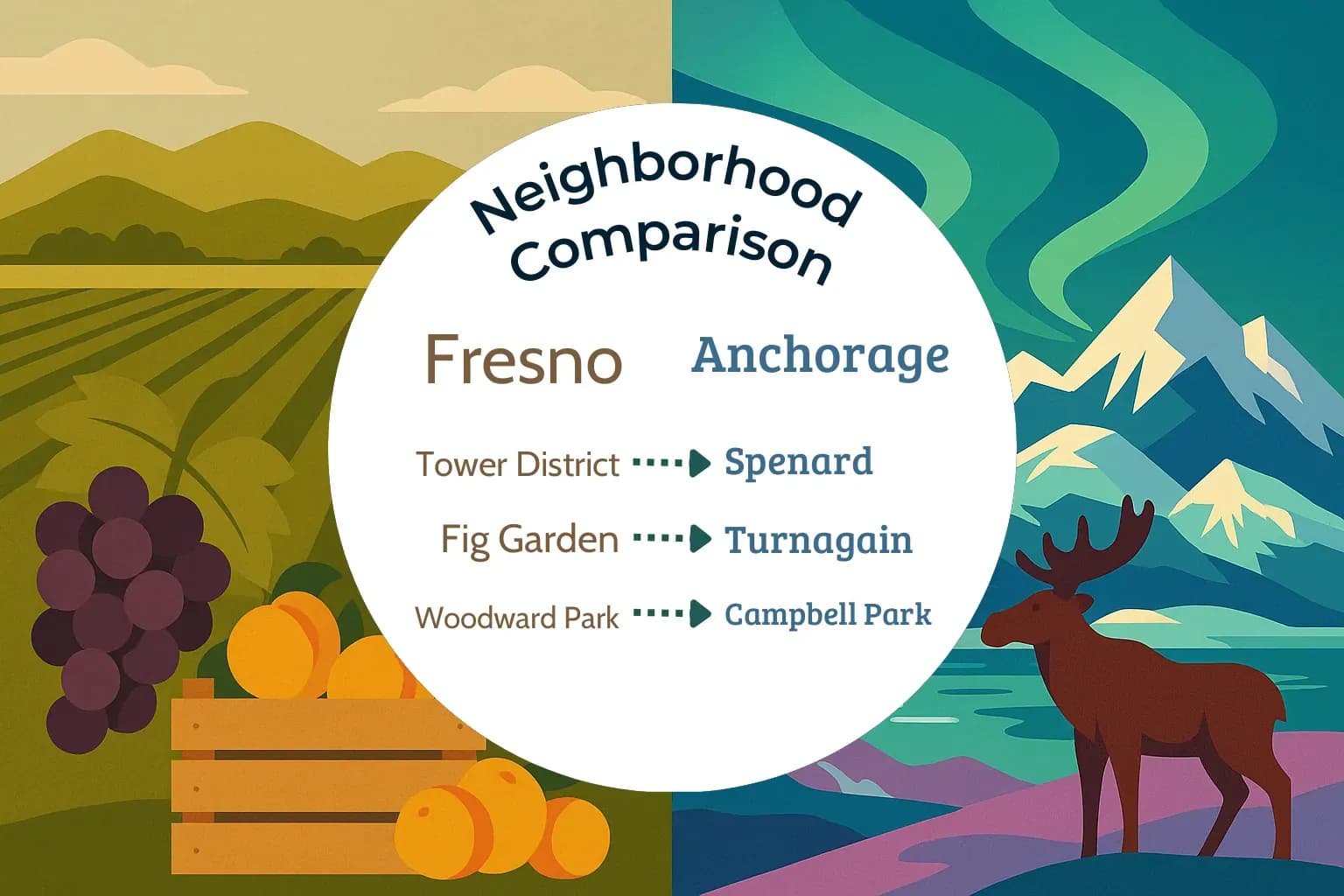 Fresno vs Anchorage Neighborhood Comparison