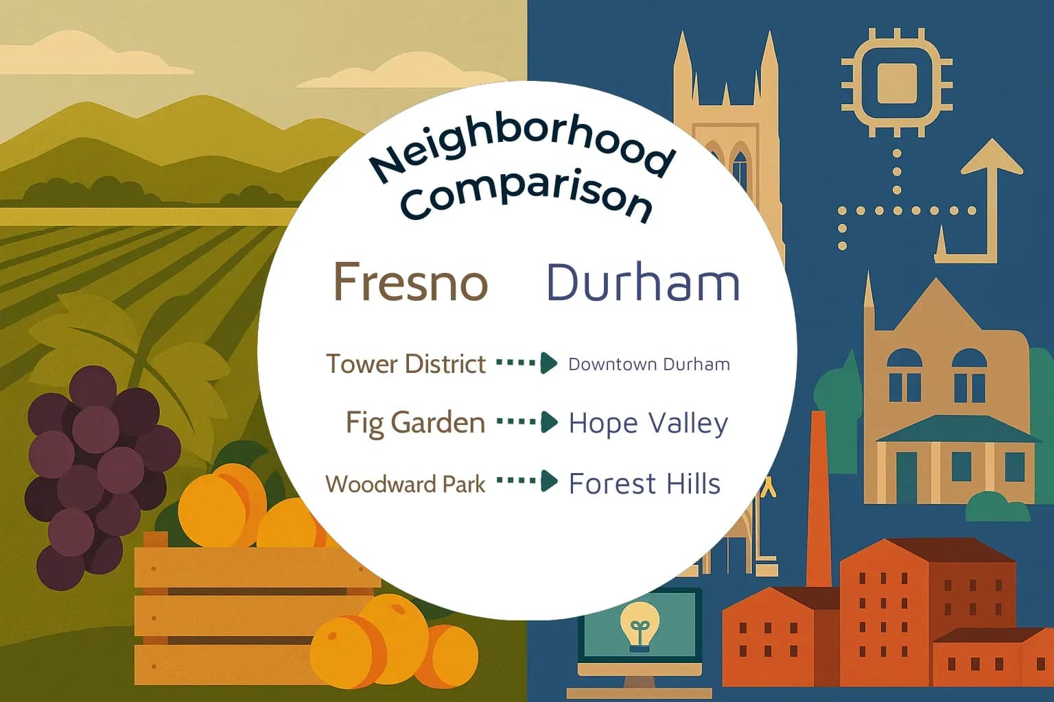 Fresno vs Durham Neighborhood Comparison