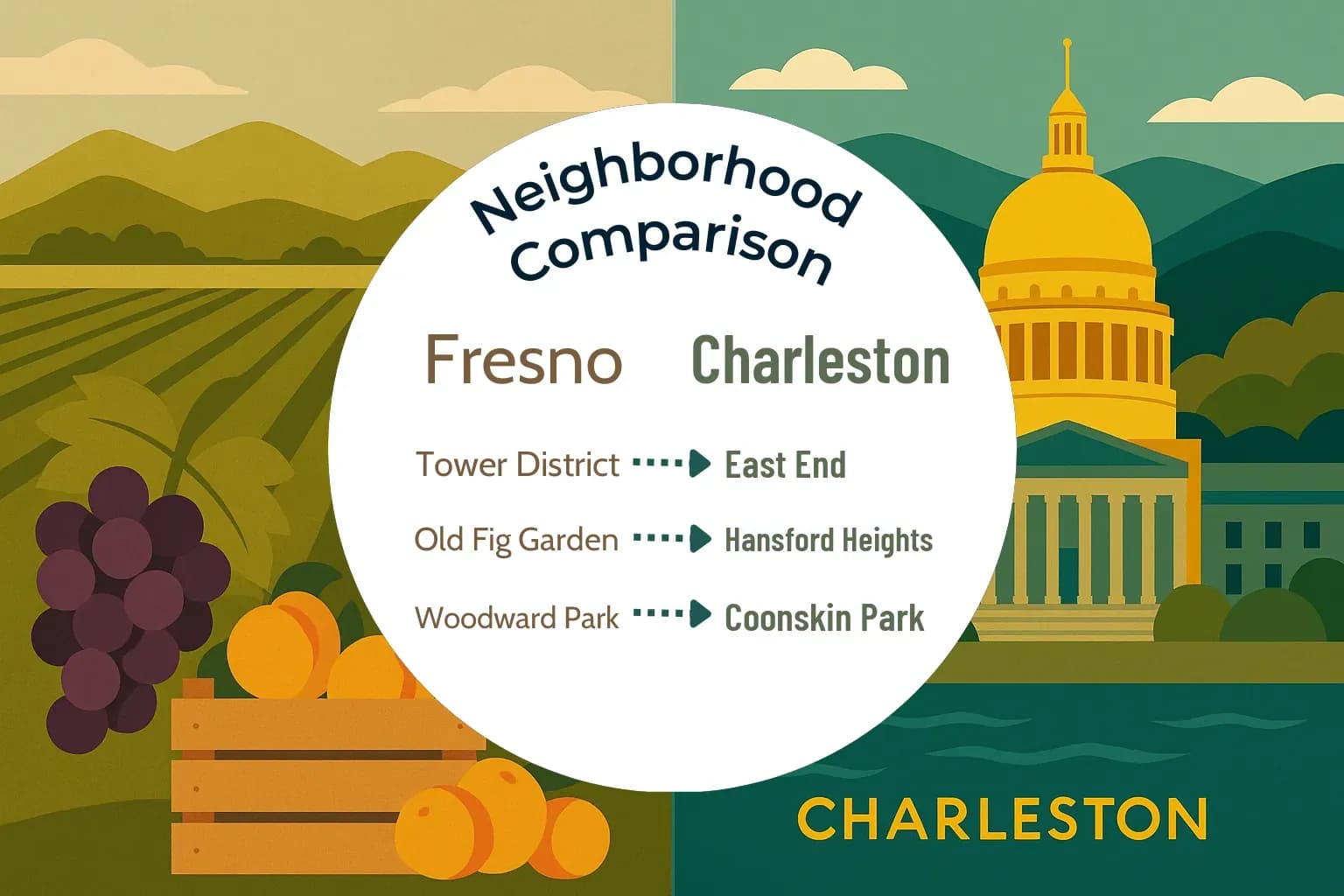 Fresno vs Charleston Neighborhood Comparison