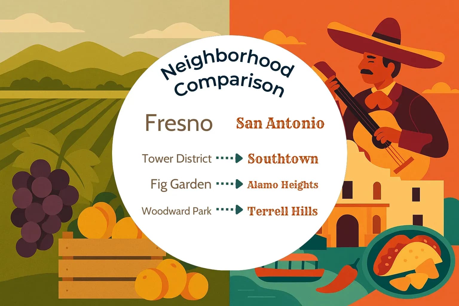 Fresno vs San Antonio Neighborhood Comparison