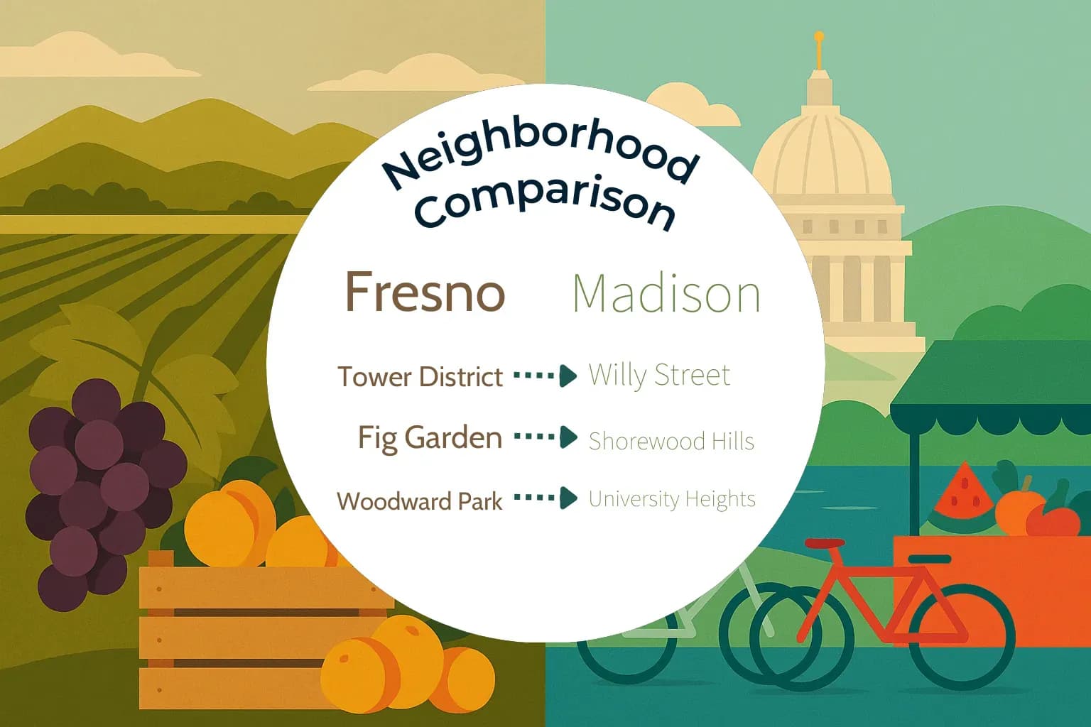 Fresno vs Madison Neighborhood Comparison