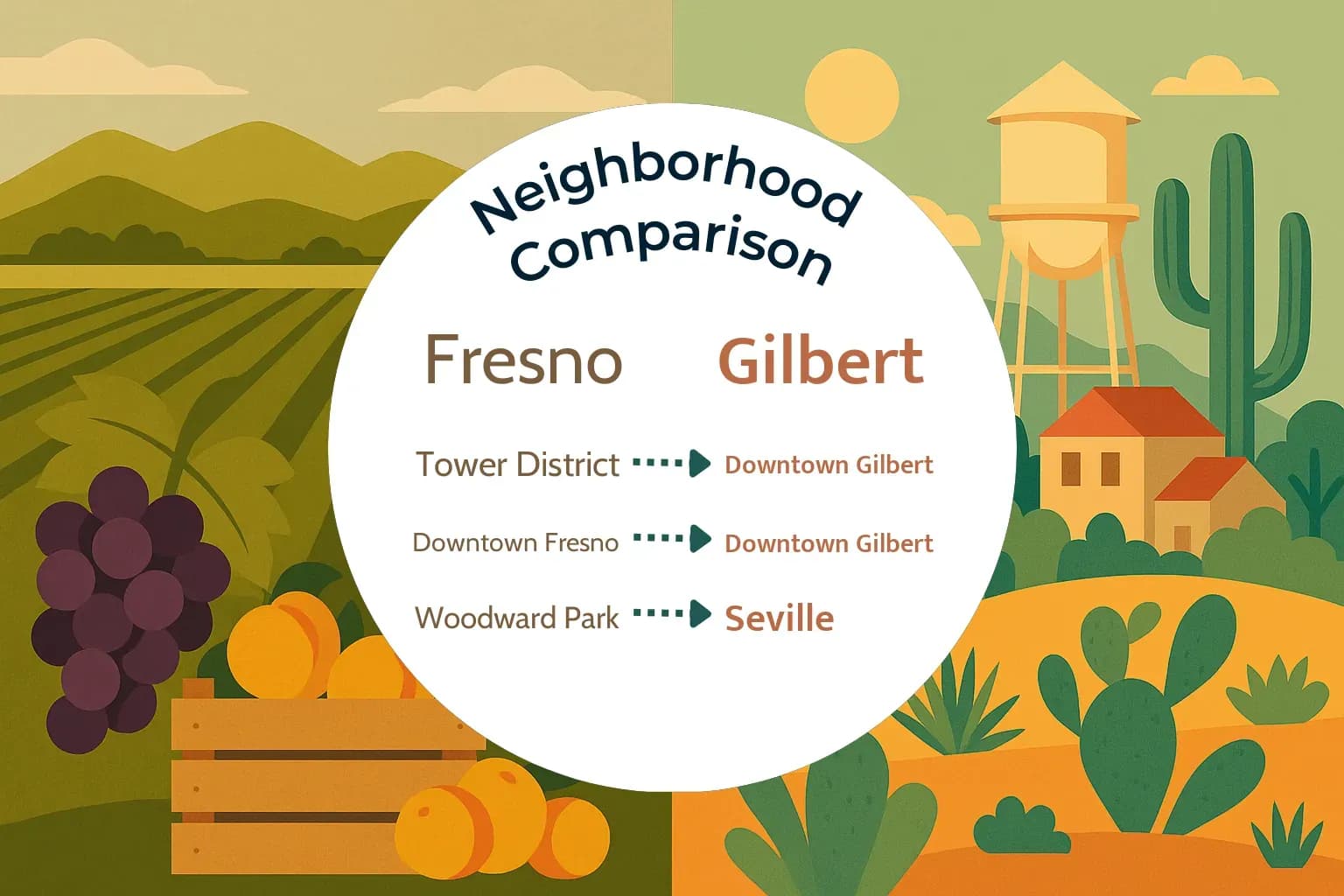 Fresno vs Gilbert Neighborhood Comparison