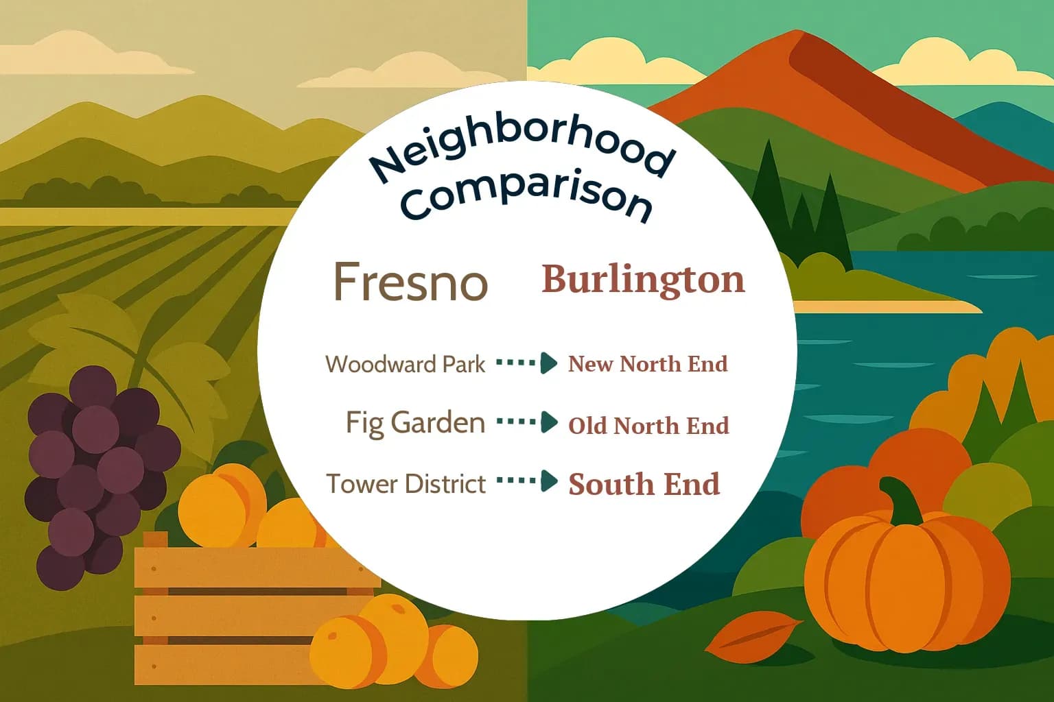 Fresno vs Burlington Neighborhood Comparison
