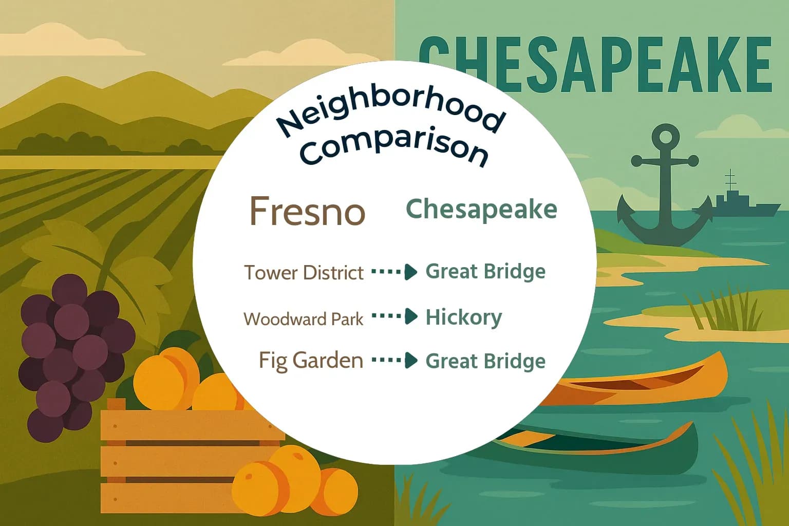 Fresno vs Chesapeake Neighborhood Comparison