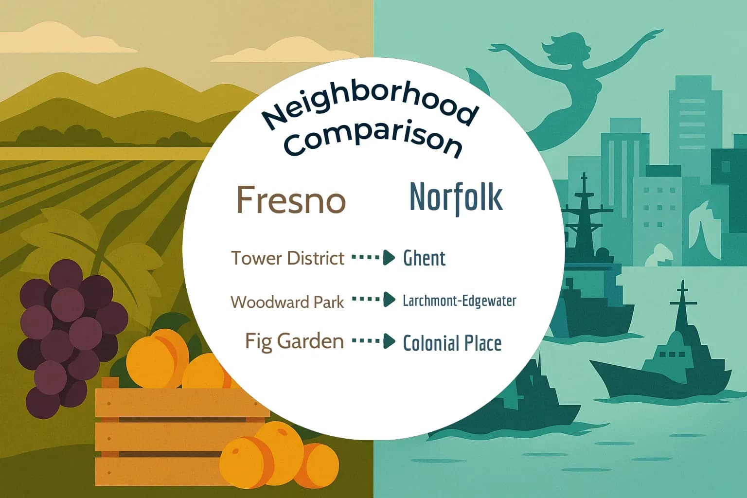 Fresno vs Norfolk Neighborhood Comparison
