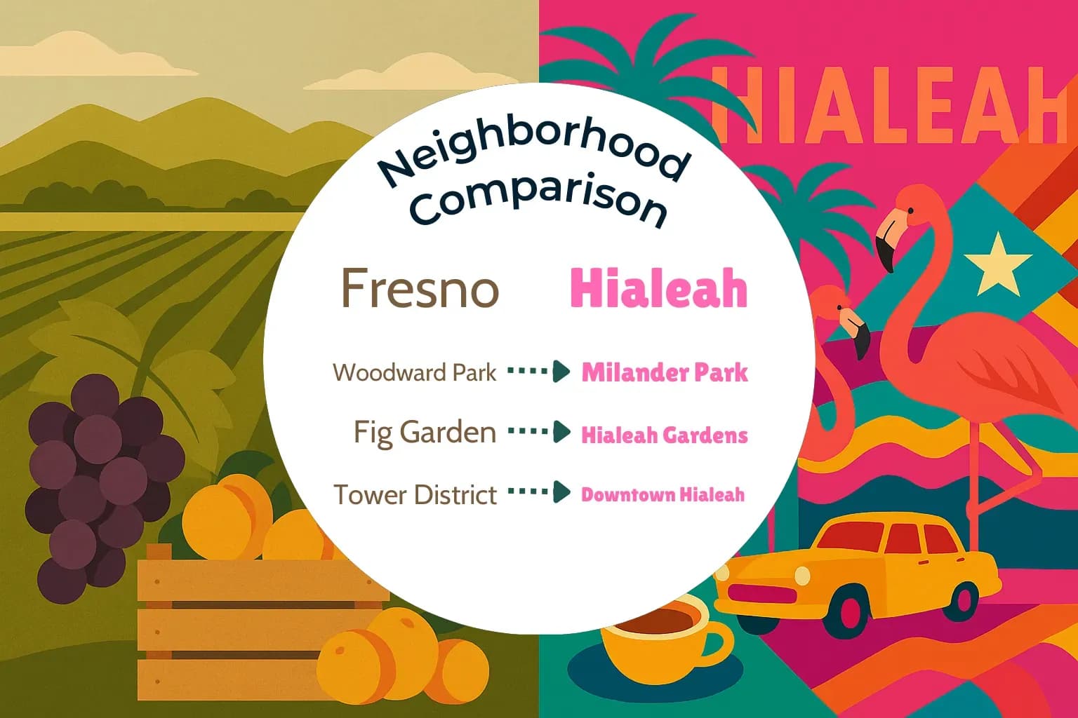 Fresno vs Hialeah Neighborhood Comparison
