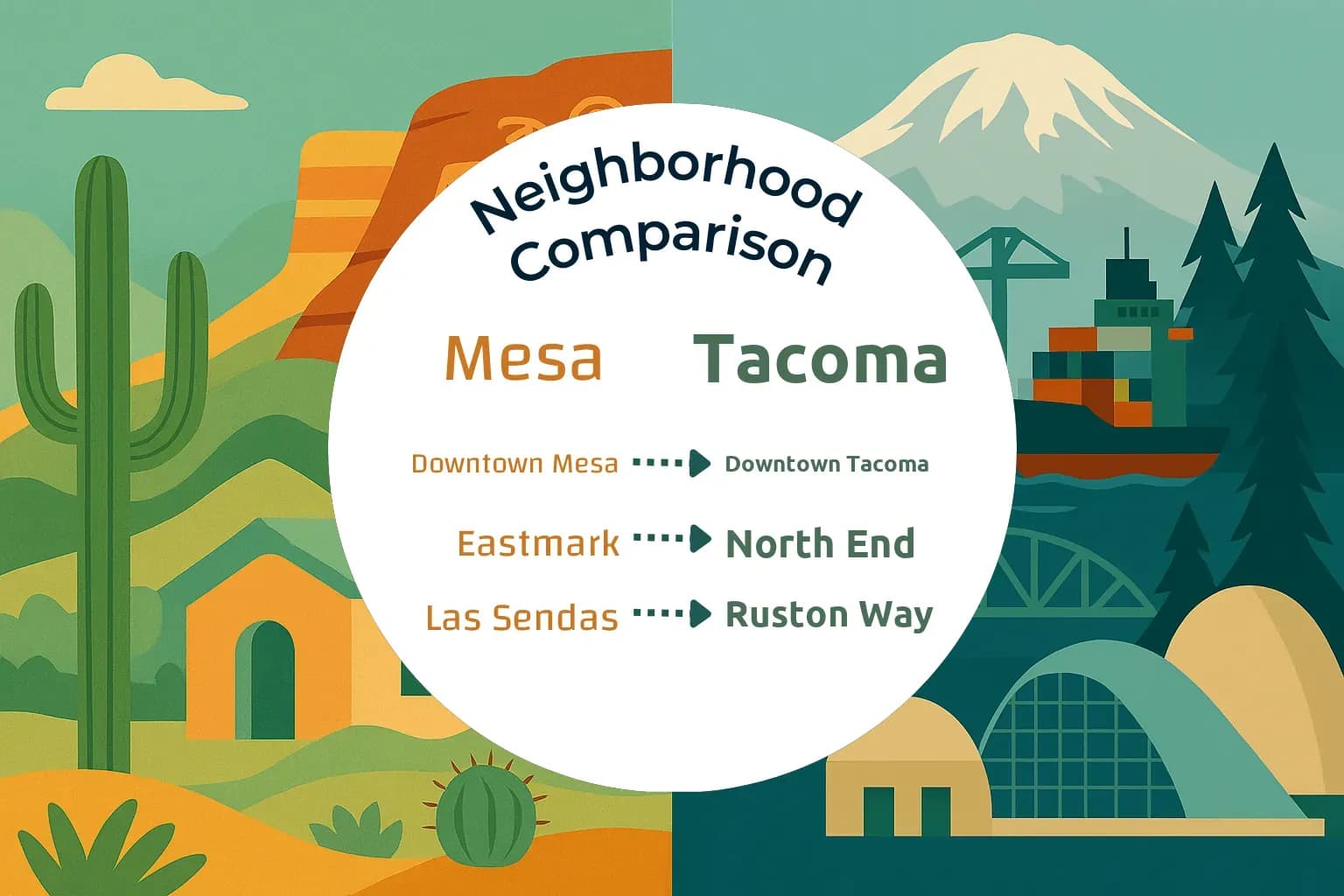 Mesa vs Tacoma Neighborhood Comparison