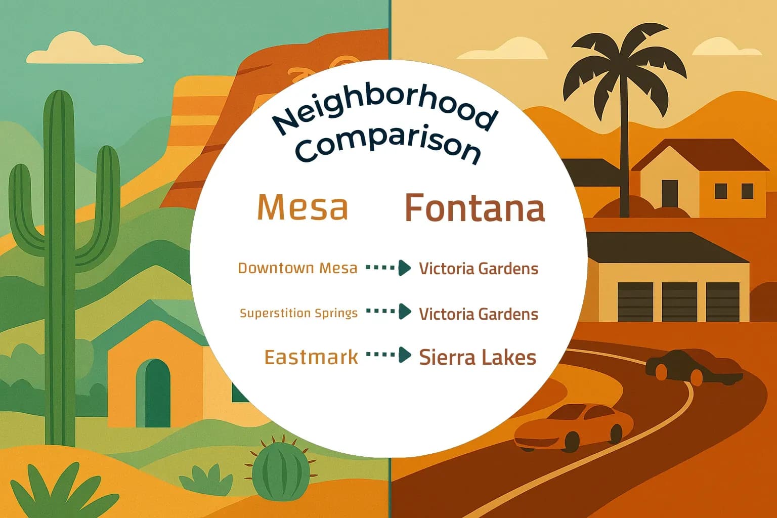 Mesa vs Fontana Neighborhood Comparison