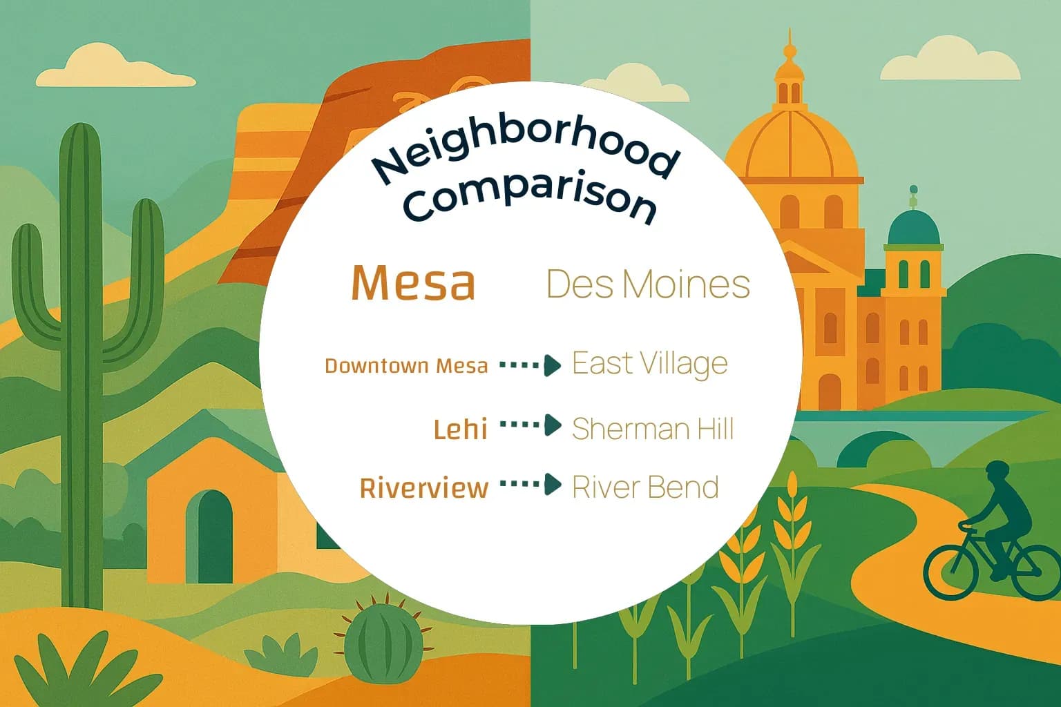 Mesa vs Des Moines Neighborhood Comparison
