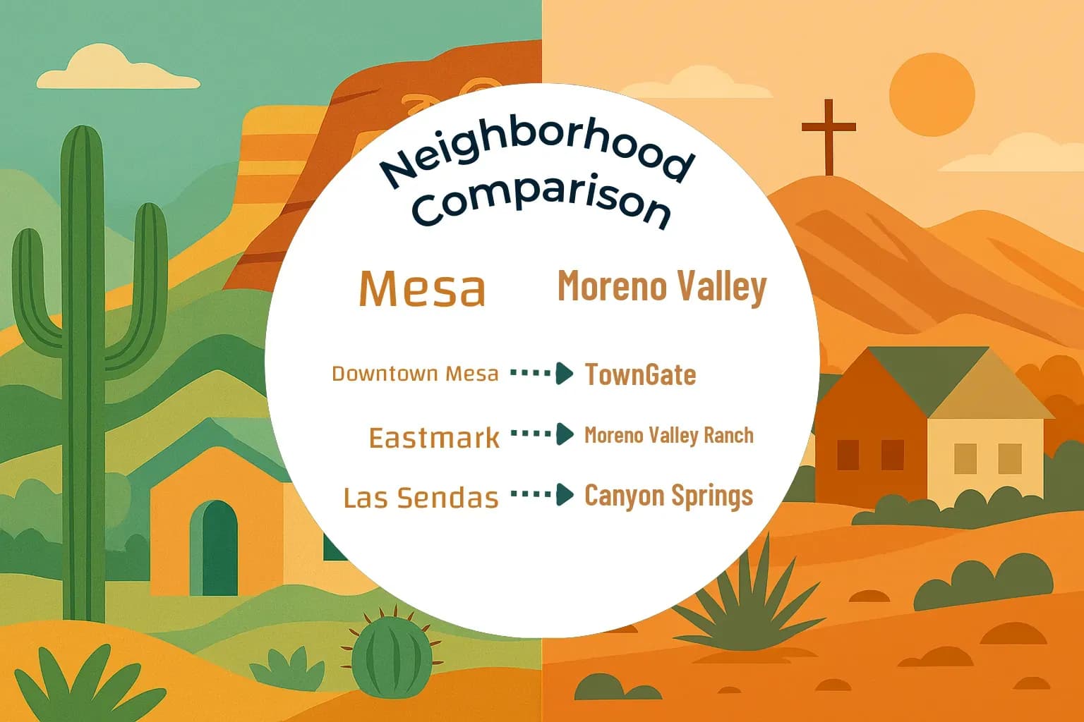 Mesa vs Moreno Valley Neighborhood Comparison