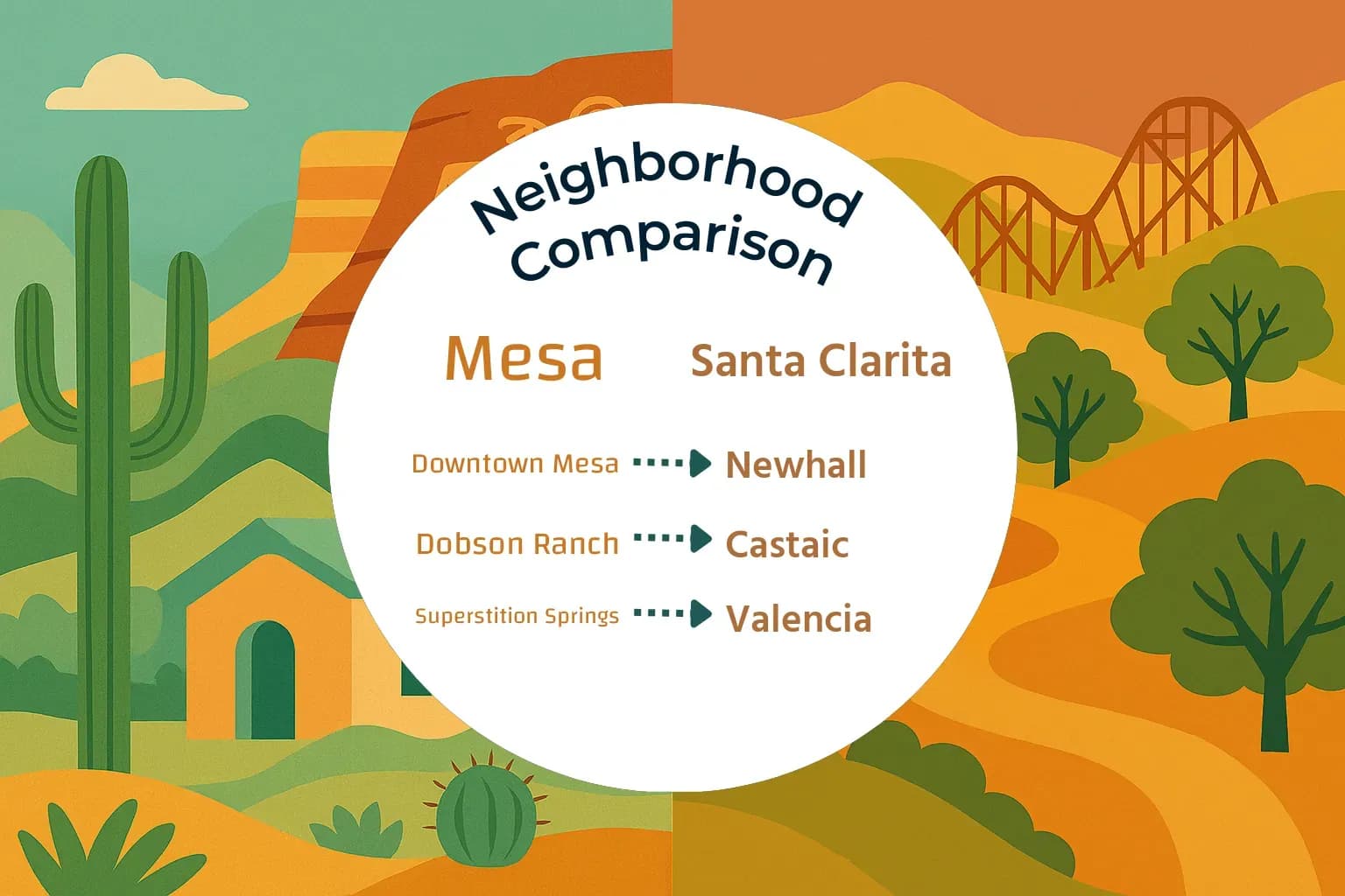 Mesa vs Santa Clarita Neighborhood Comparison