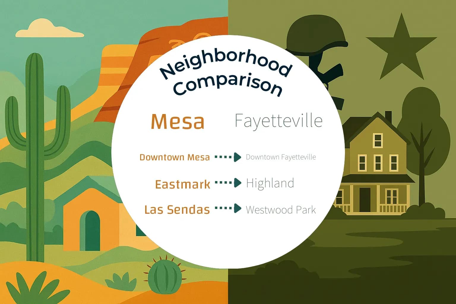Mesa vs Fayetteville Neighborhood Comparison