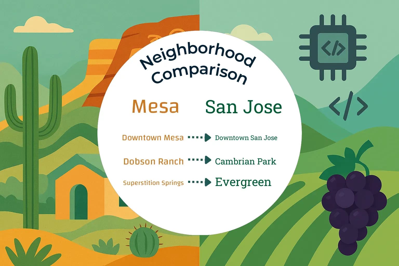 Mesa vs San Jose Neighborhood Comparison