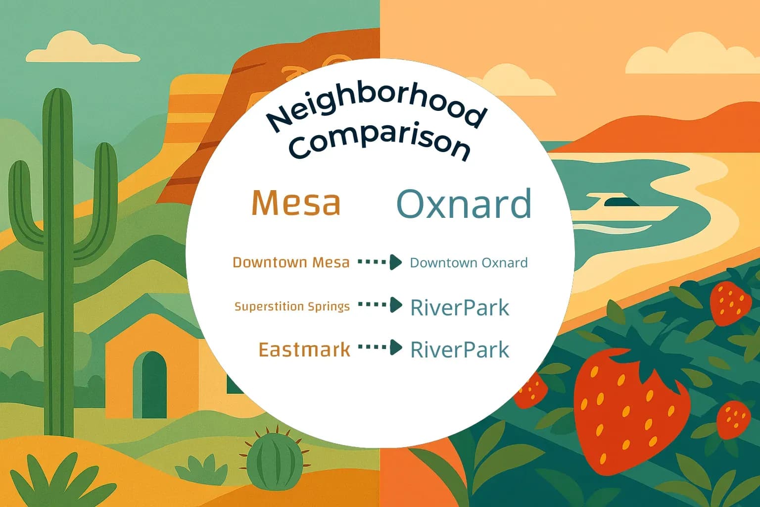 Mesa vs Oxnard Neighborhood Comparison