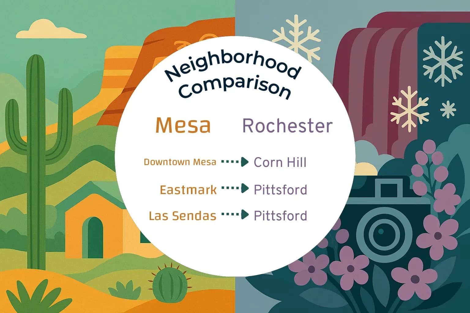 Mesa vs Rochester Neighborhood Comparison