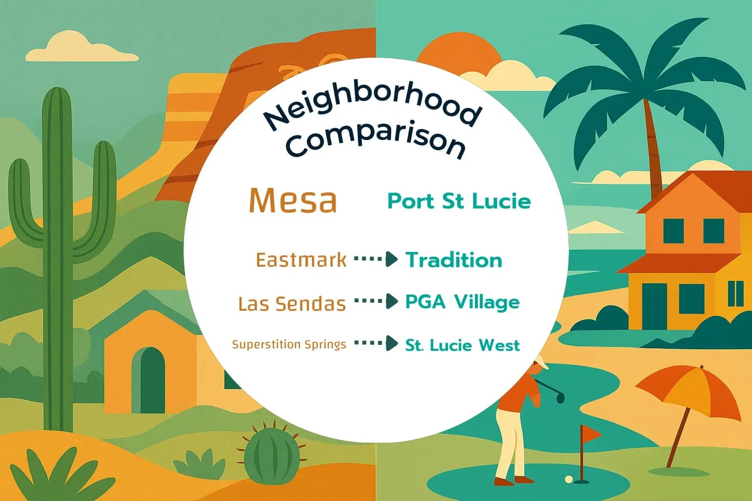 Mesa vs Port St. Lucie Neighborhood Comparison