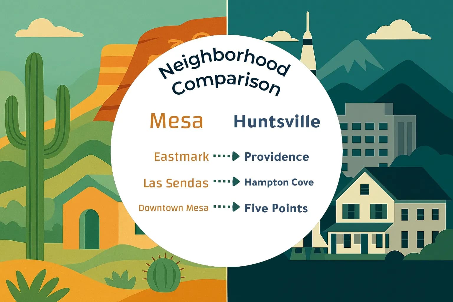 Mesa vs Huntsville Neighborhood Comparison