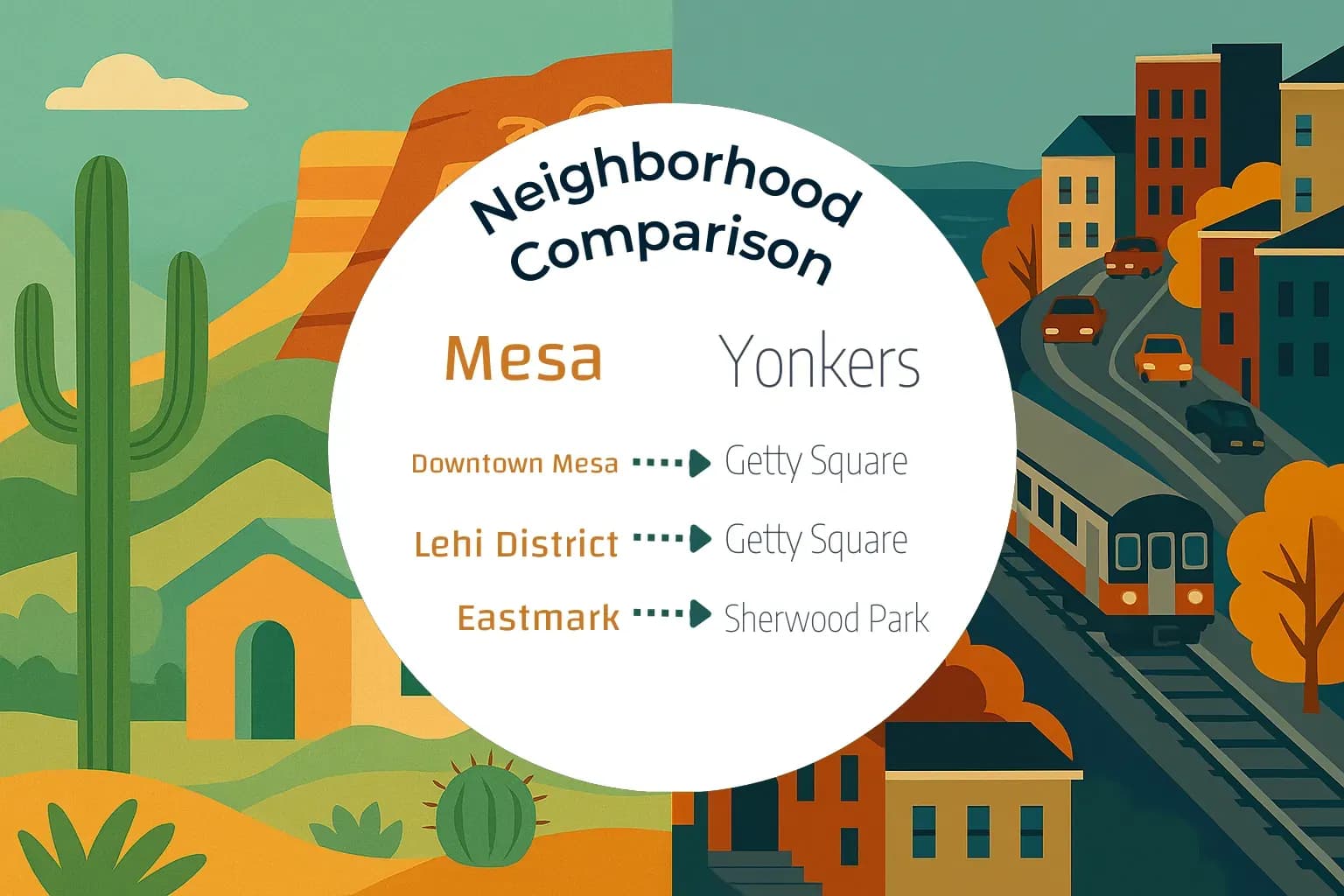 Mesa vs Yonkers Neighborhood Comparison