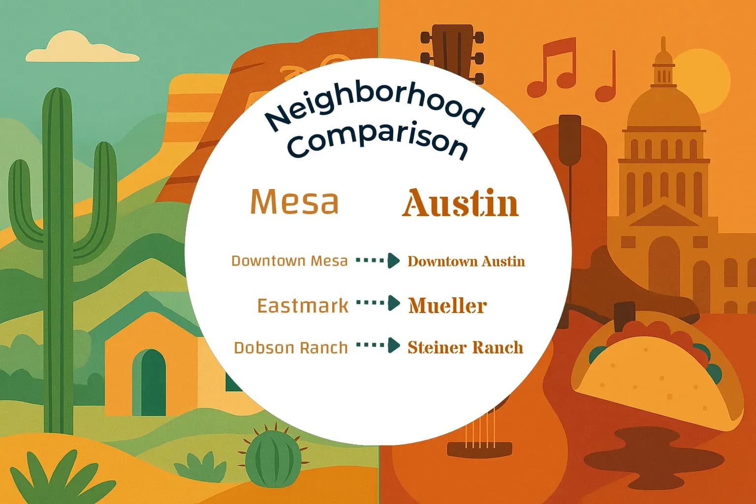 Mesa vs Austin Neighborhood Comparison