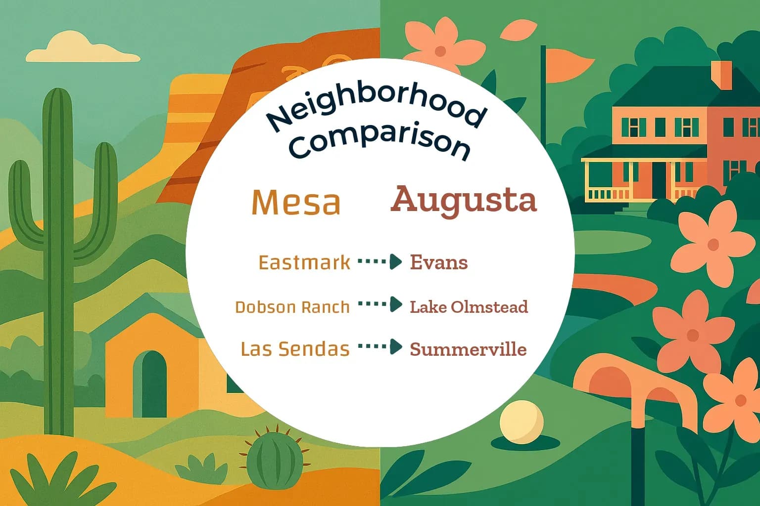 Mesa vs Augusta Neighborhood Comparison