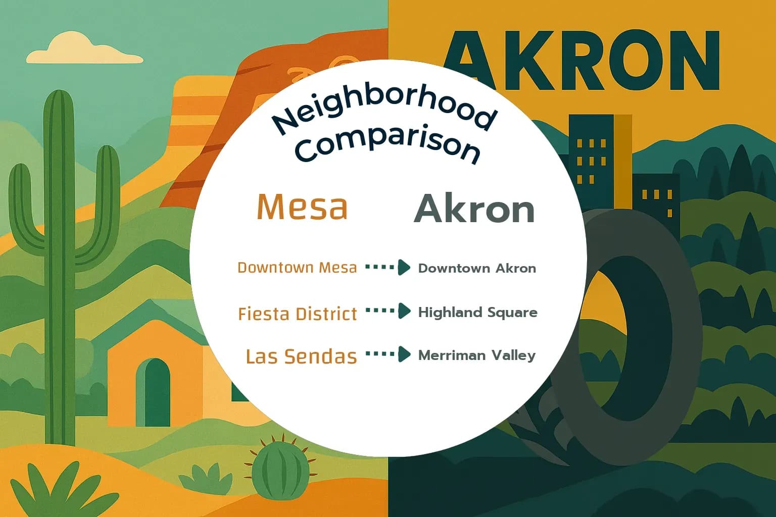 Mesa vs Akron Neighborhood Comparison