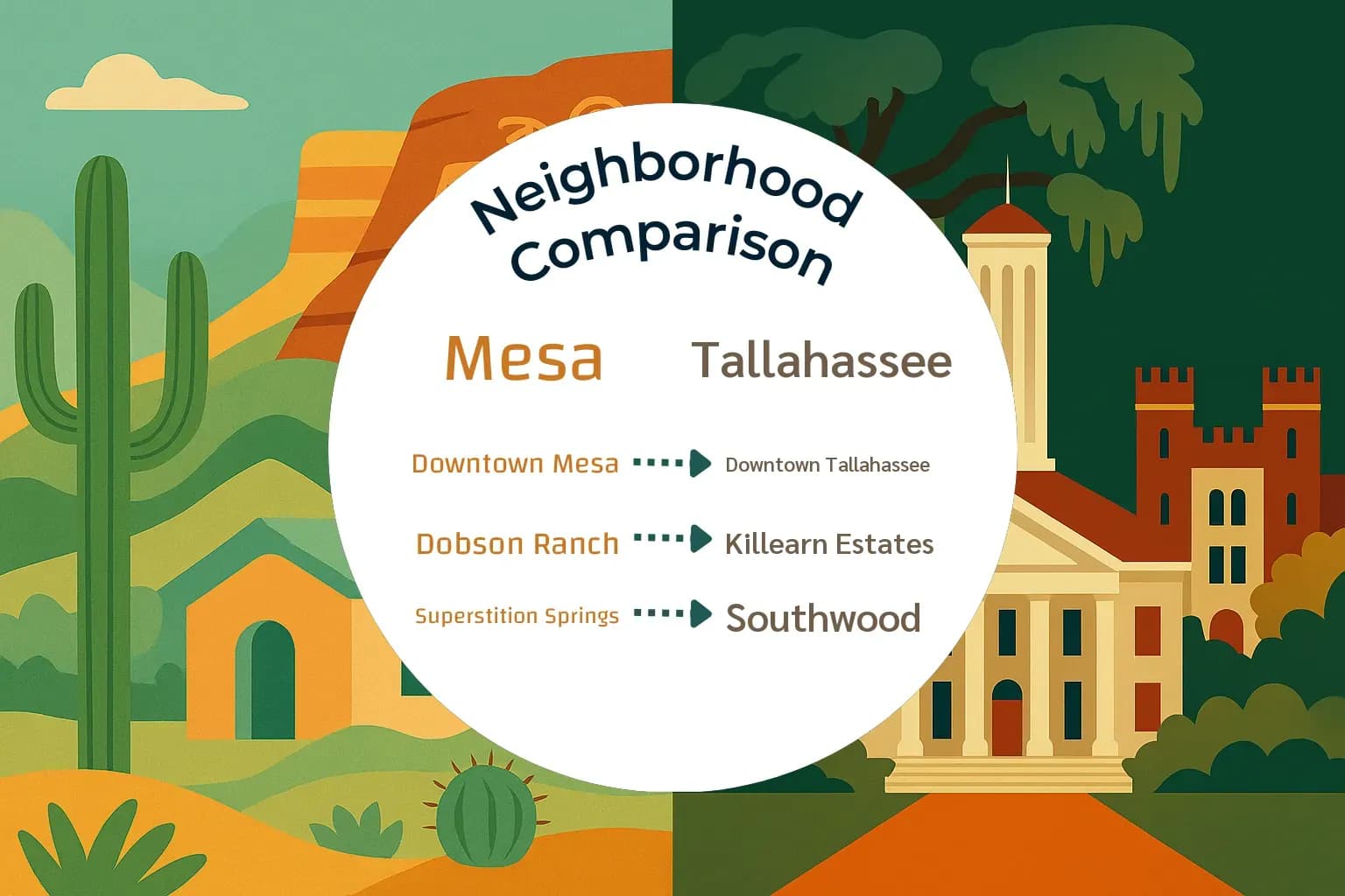 Mesa vs Tallahassee Neighborhood Comparison