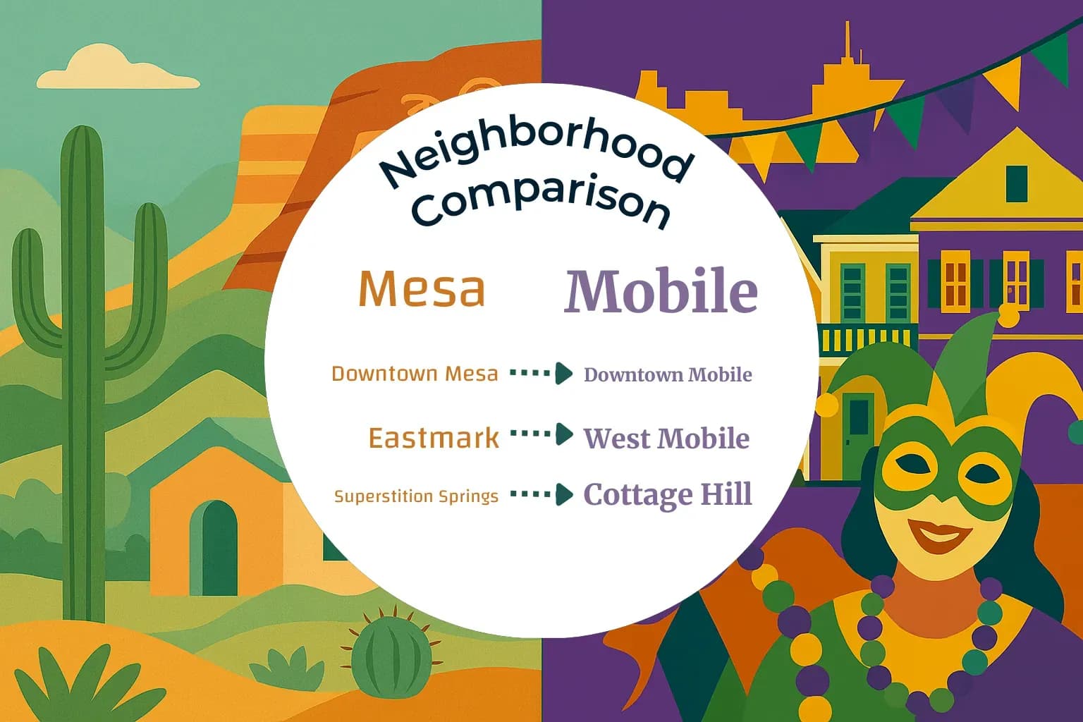 Mesa vs Mobile Neighborhood Comparison